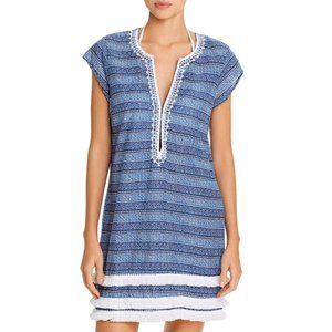 Bleu Rod Beattie Tiered Hem Dress Swim Cover-up sz M